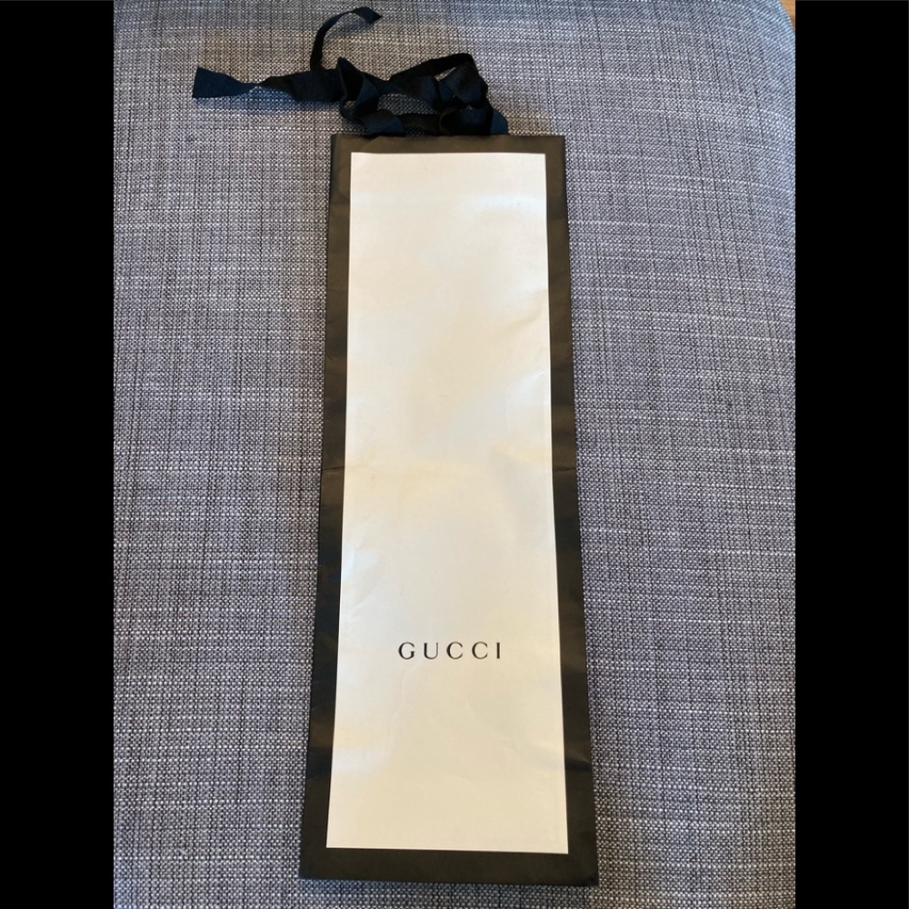 Empty Gucci shopping bag